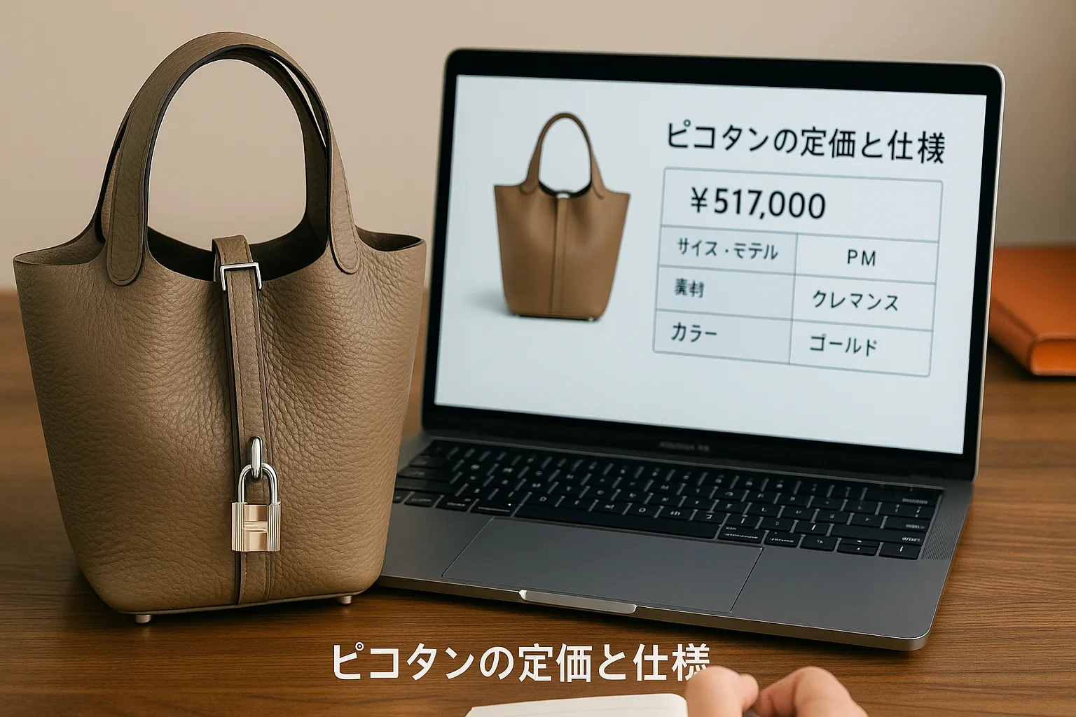 4. エルメスオンラインで販売されるピコタンの定価と仕様.webp