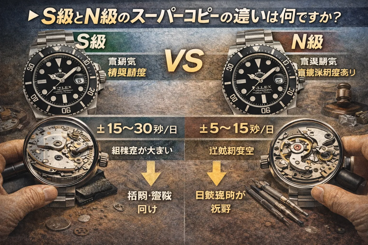 5. S級とN級のスーパーコピーの違いは何ですか？精度で見る境界線.webp