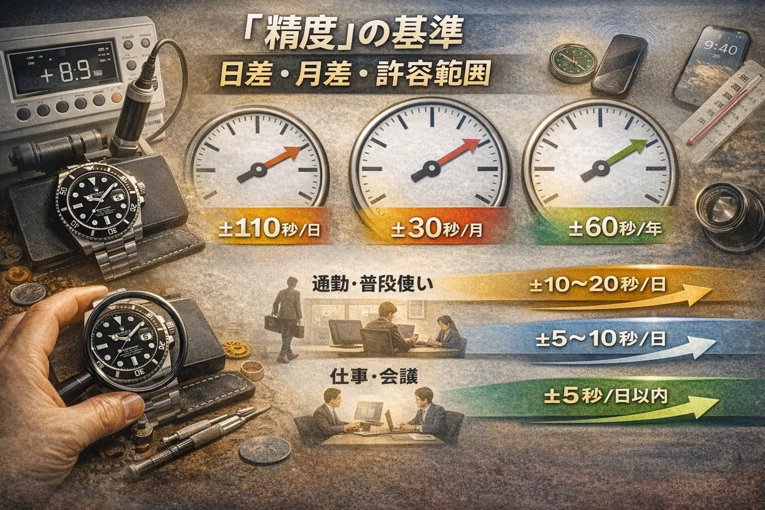 2. まず押さえる「精度」の基準｜日差・月差・許容範囲.webp