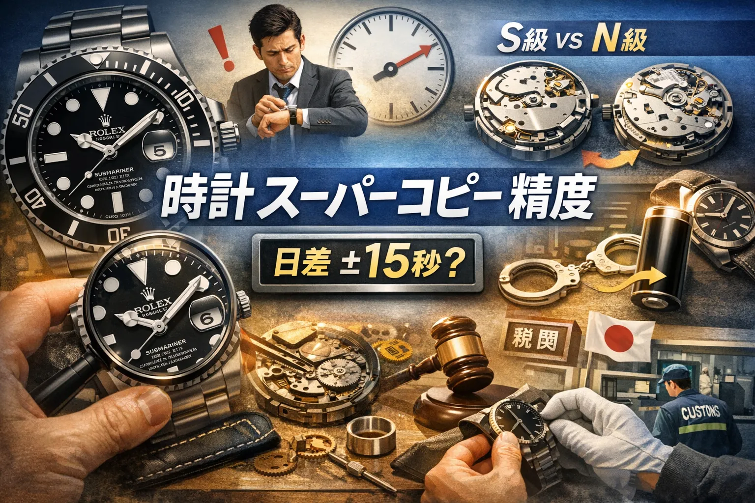 【実測目線で整理】時計 スーパーコピーの精度はどこまで使える？日差の現実・N級/S級の差・ロレックス比較・電池交換・違法性まで