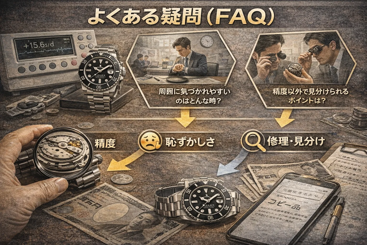 9. よくある疑問（FAQ）｜精度・恥ずかしさ・修理・見分け.webp