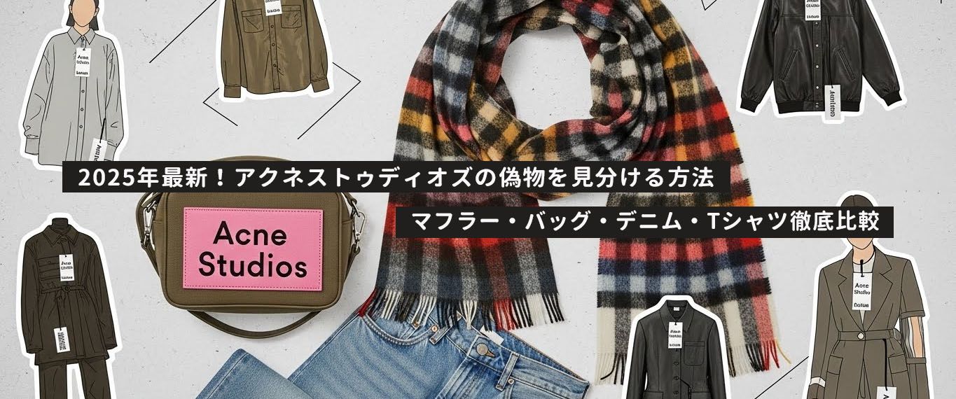 2025年最新！アクネストゥディオズの偽物を見分ける方法｜マフラー・バッグ・デニム・Tシャツ徹底比較