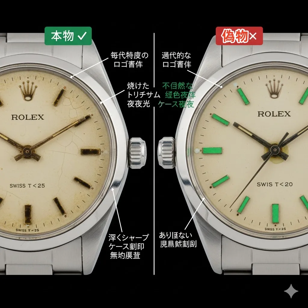 3.6 ロレックス アンティークモデルの偽物を見分けるポイント.webp