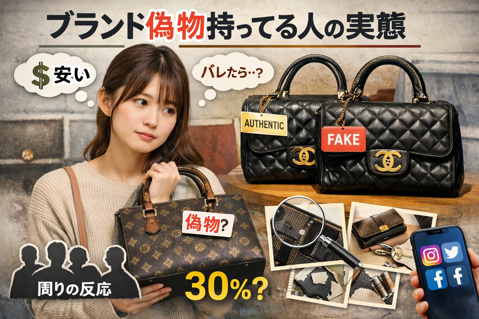 ブランド偽物を持ってる人は実際どれくらいいる？日本で気づかれにくい理由と、周囲の本音・心理を整理する