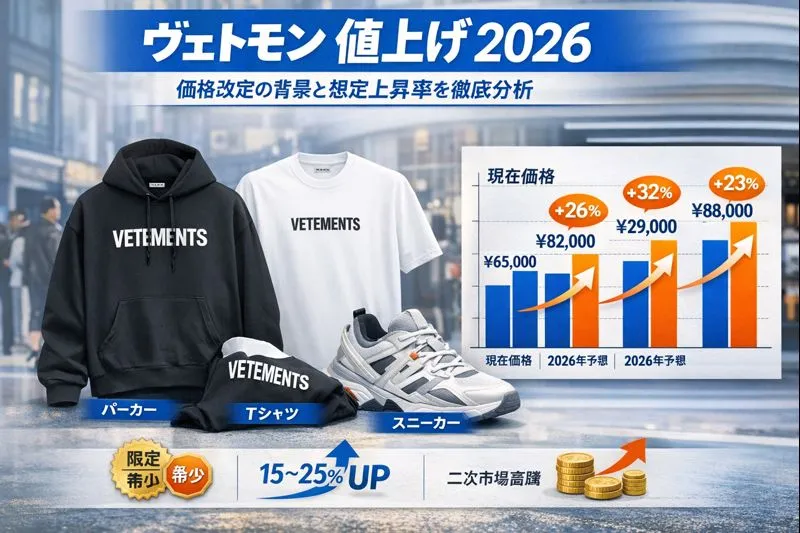 ヴェトモン 値上げ 2026｜価格改定の背景と想定上昇率を徹底分析：原材料・ブランド戦略・市場動向から読み解く影響範囲と購入判断の指標