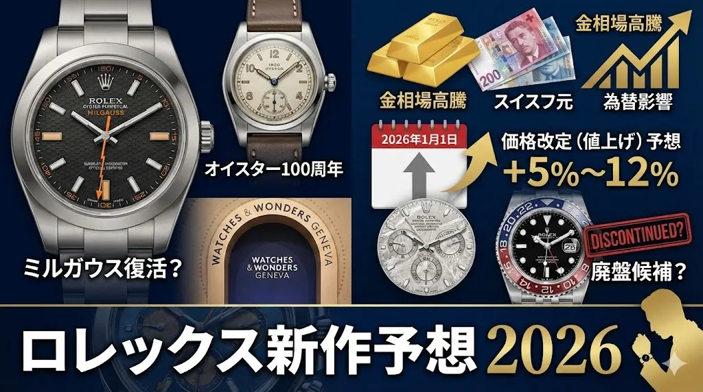 2026年ロレックス新作予想】ミルガウス復活と100周年記念モデル｜値上げはいつ？