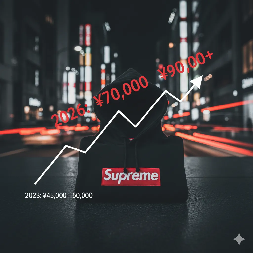 シュプリーム 値上げ 2026｜価格改定はいつ・どれくらい上がる？想定上昇率・対象カテゴリー・背景要因を専門的に解説し、日本市場の販売価格への影響と購入判断基準を整理