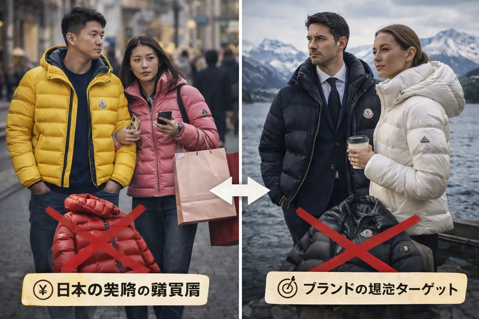 6. モンクレールの購買層と本来のターゲット像.webp