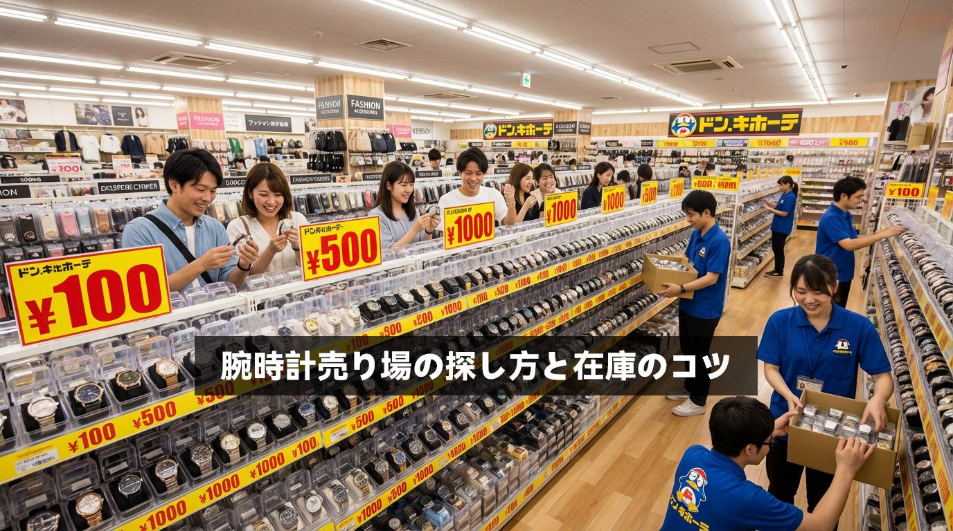 腕時計売り場の探し方と在庫のコツ