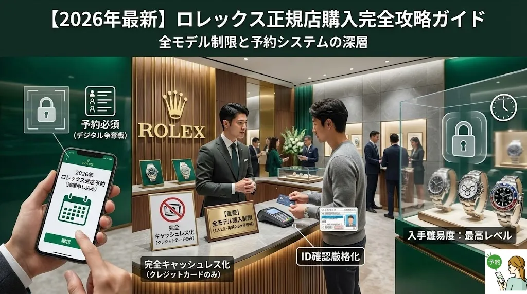 【2026年最新】ロレックス正規店購入の完全攻略ガイド：全モデル制限と予約システムの深層