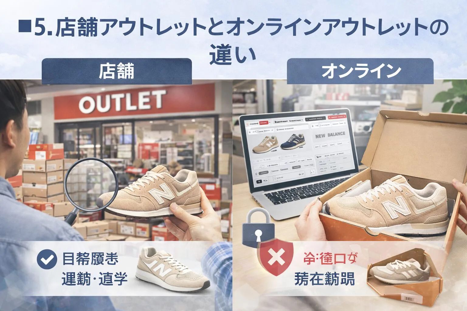 5. 店舗アウトレットとオンラインアウトレットの違い.webp