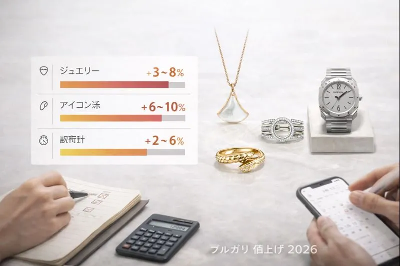 3. 【製品別】ジュエリー・腕時計の想定値上げ率と影響.webp