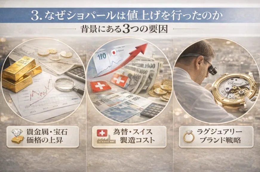 3. なぜショパールは値上げを行ったのか｜背景にある3つの要因.webp