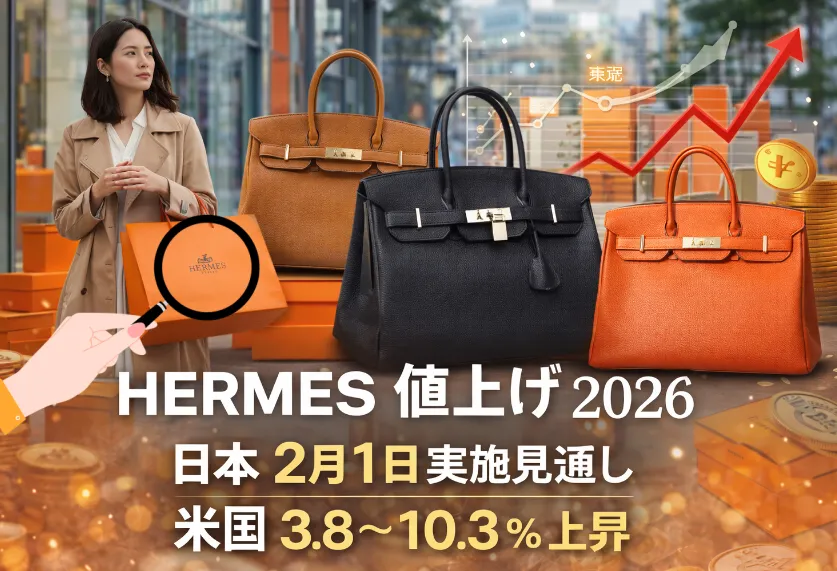 エルメス（HERMES）価格改定・値上げ2026｜日本は2月1日実施見通し、米国3.8〜10.3％上昇の最新動向