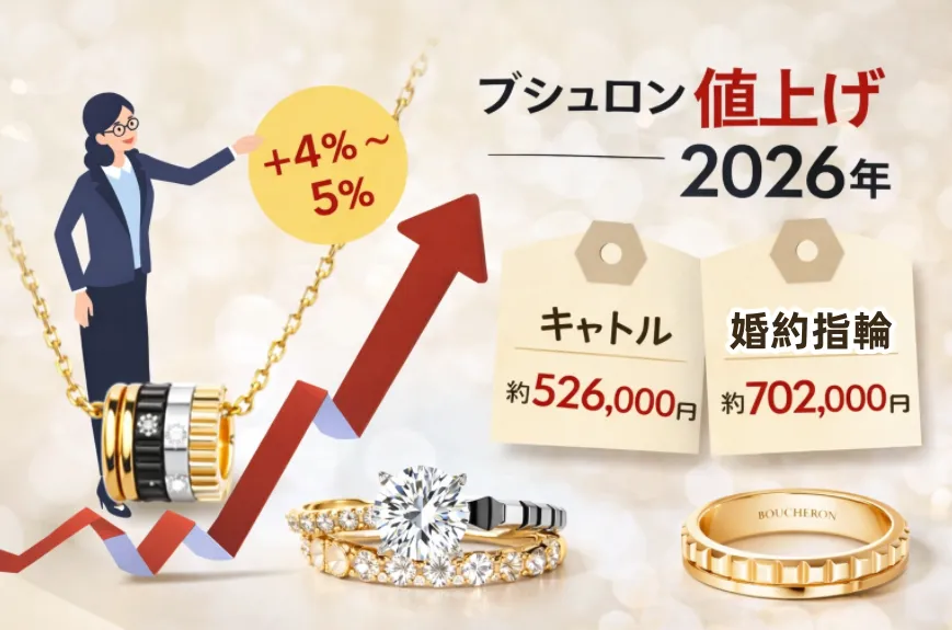 【最新予測】ブシュロン値上げ2026｜実施時期は2月前後・平均+3〜5％、キャトル＆セルパン・ボエムも対象か