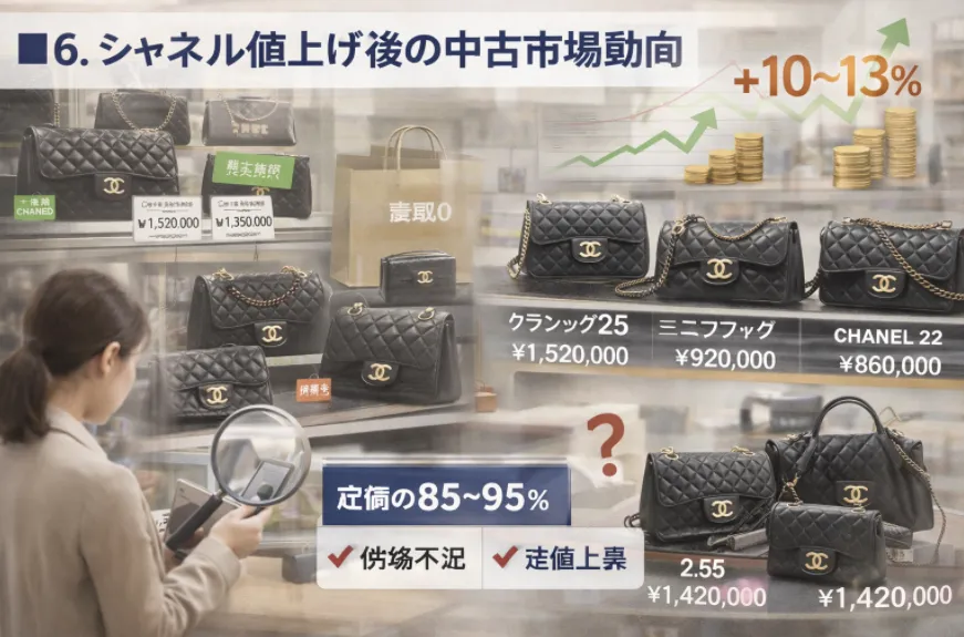 6. シャネル値上げ後の中古市場動向.webp