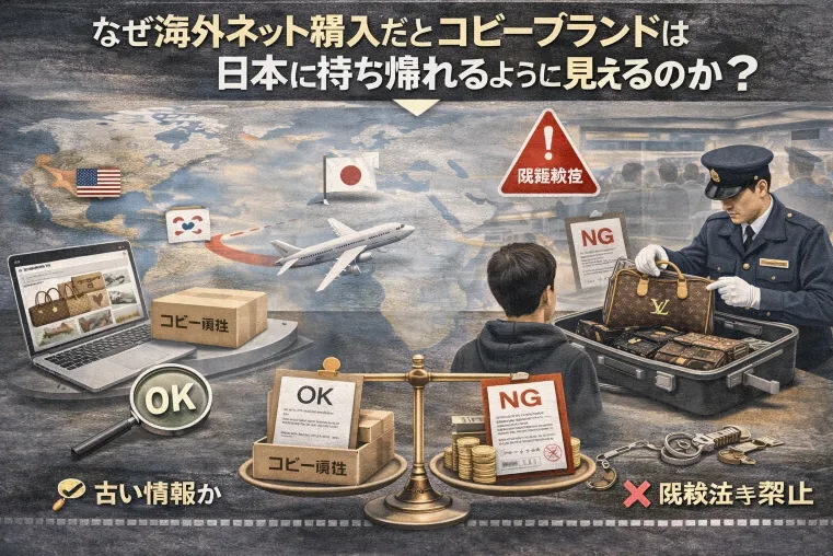 8. なぜ海外ネット購入だとコピーブランドは日本に持ち帰れるように見えるのか？.webp