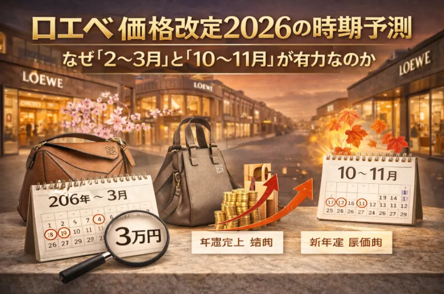 4. ロエベ価格改定2026の時期予測｜なぜ「2〜3月」と「10〜11月」が有力なのか.webp