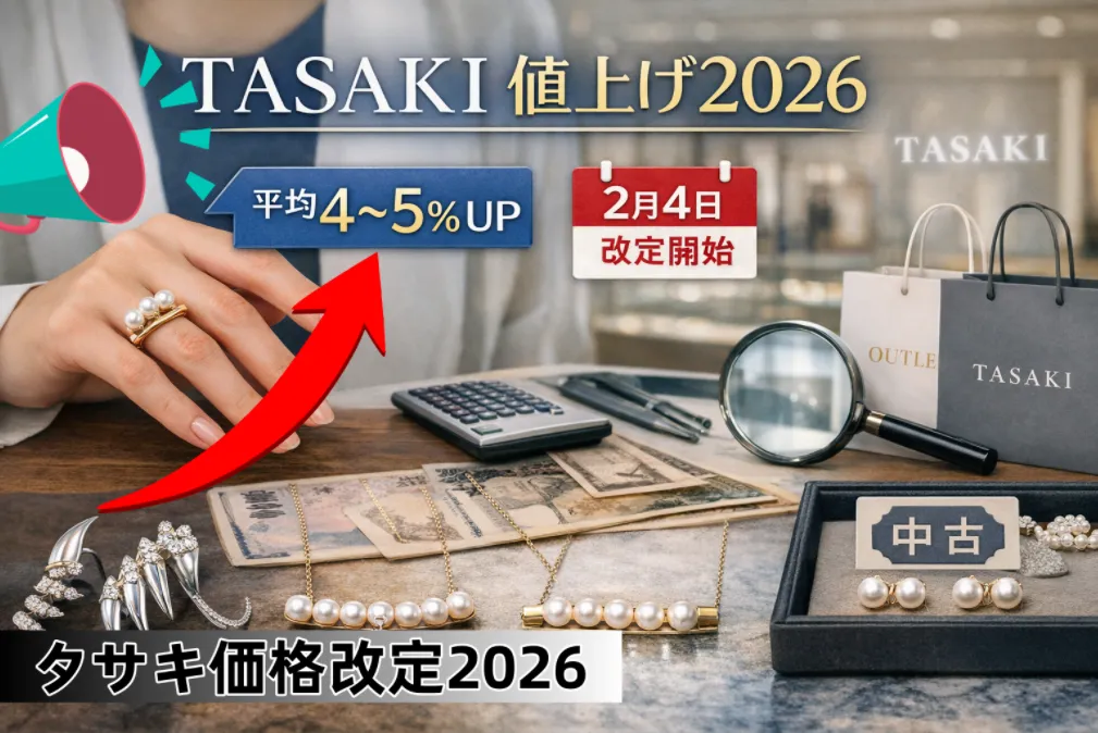 TASAKI（タサキ）値上げ2026【公式発表】2月4日より価格改定を実施｜上昇幅は平均4〜5％・対象シリーズと影響を解説
