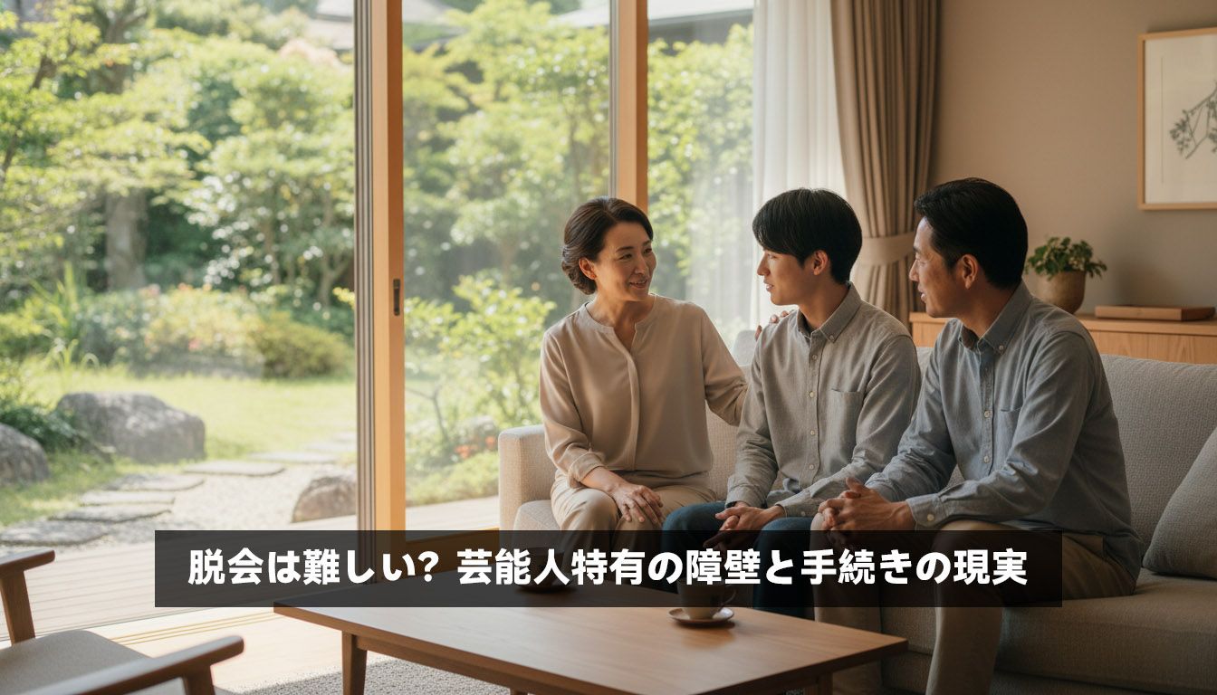 脱会は難しい？芸能人特有の障壁と手続きの現実