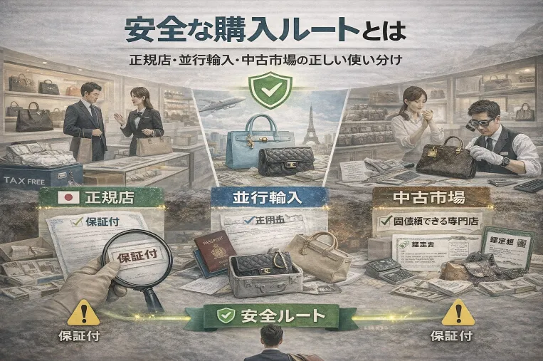 9. 安全な購入ルートとは｜正規店・並行輸入・中古市場の正しい使い分け.webp
