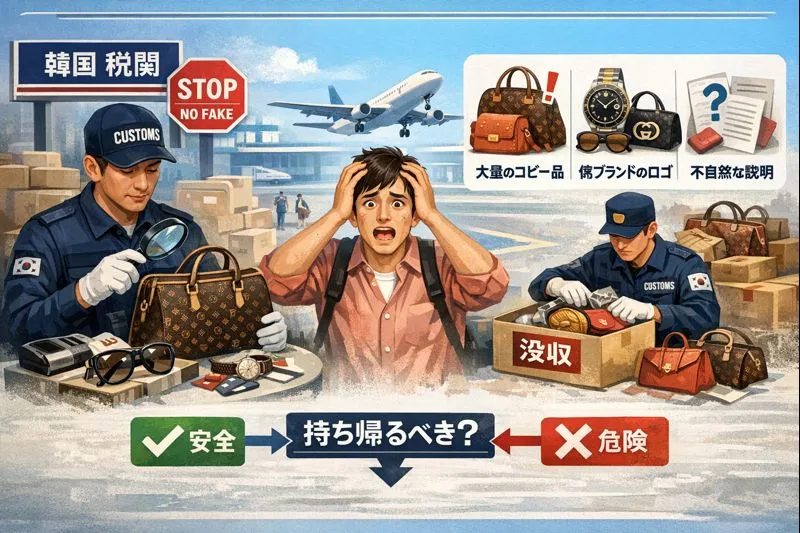 6. 持ち帰りのリスク｜韓国 偽物 税関・韓国 コピー品 没収の考え方.webp