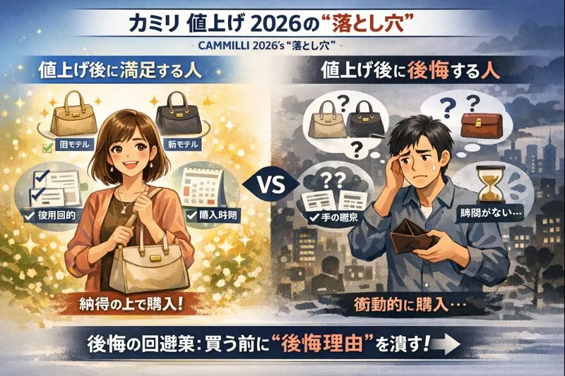 7｜値上げ後に後悔する人・しない人の違い｜カミリ 値上げ 2026の“落とし穴”を先回りで潰す.webp