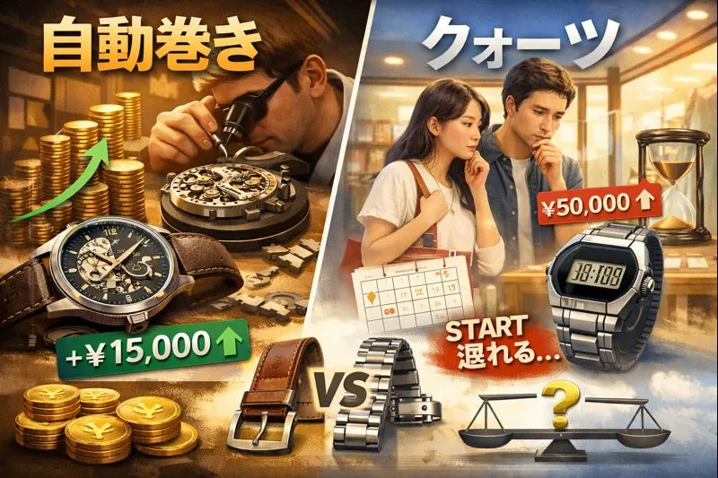 5. 自動巻き・クォーツ別｜影響を受けやすいモデルの違い.webp