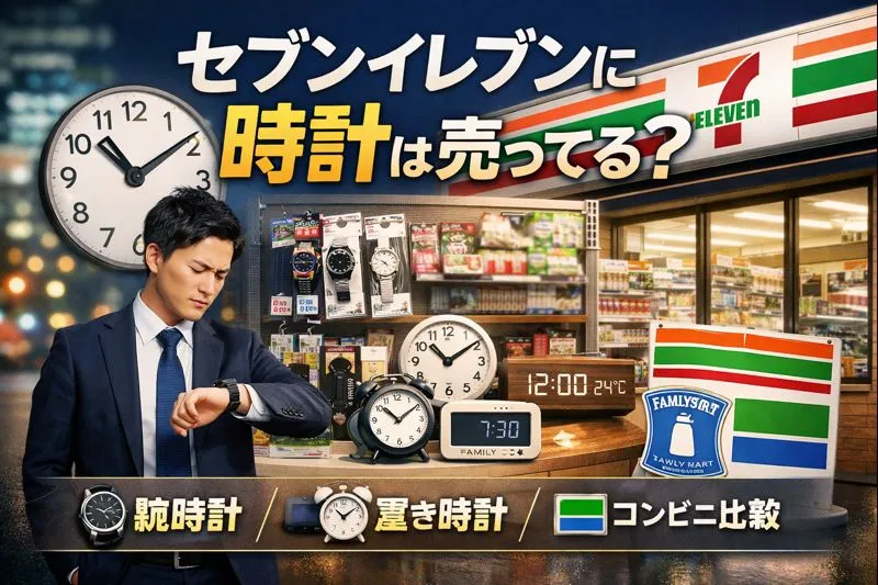 セブンイレブンに時計は売ってますか？｜実際に買える腕時計・置き時計の種類、価格帯、取扱店舗の傾向とコンビニで買うメリット・注意点を徹底解説