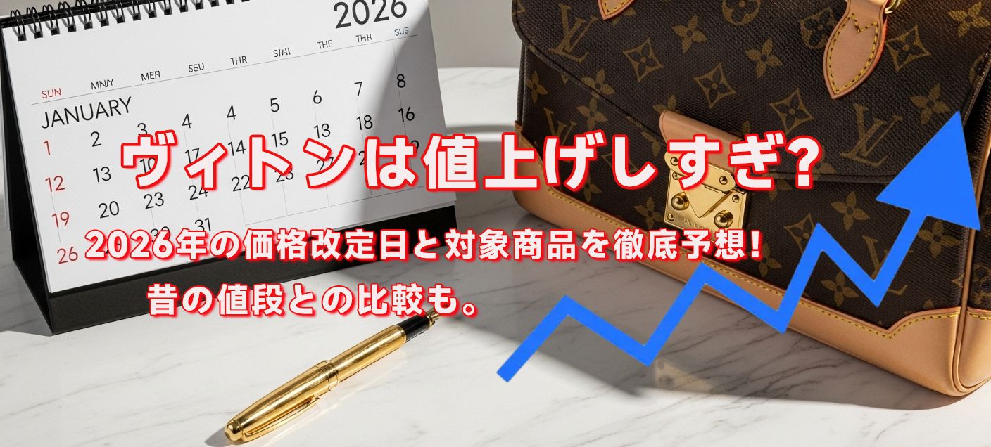 ヴィトンは値上げしすぎ？2026年の価格改定日と対象商品を徹底予想！昔の値段との比較も。