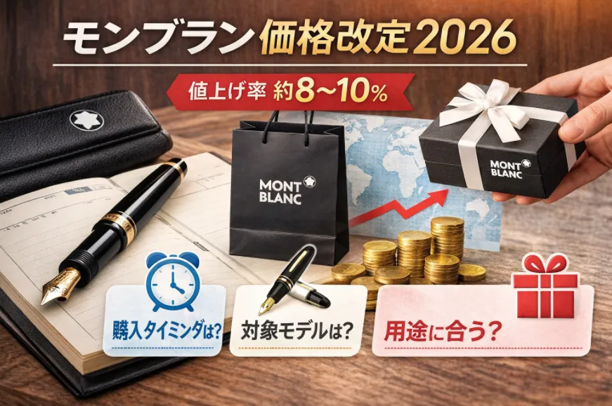 モンブラン価格改定2026｜2月2日実施・値上げ率一覧と万年筆・ボールペンは今買うべきか