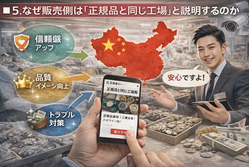 5. なぜ販売側は「正規品と同じ工場」と説明するのか.webp