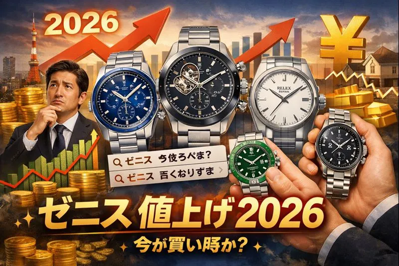 【最新情報】ゼニス 値上げ 2026｜ 価格改定の背景・人気モデルへの影響・過去の値上げ推移・市場評価の変化と今後の買い時を徹底解説