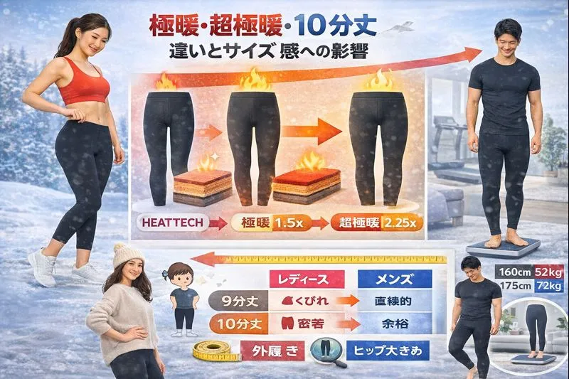 6. 極暖・超極暖・10分丈｜違いとサイズ感への影響.webp