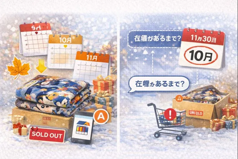 3. 発売時期と販売スケジュール｜ ユニクロ ブランケット 発売日はいつ？いつまで？.webp