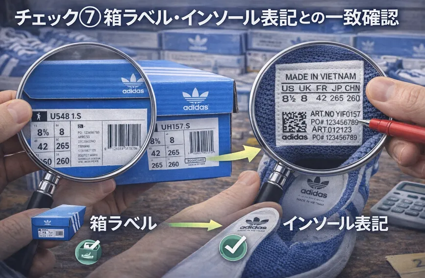 9. チェック⑦ 箱ラベル・インソール表記との一致確認.webp