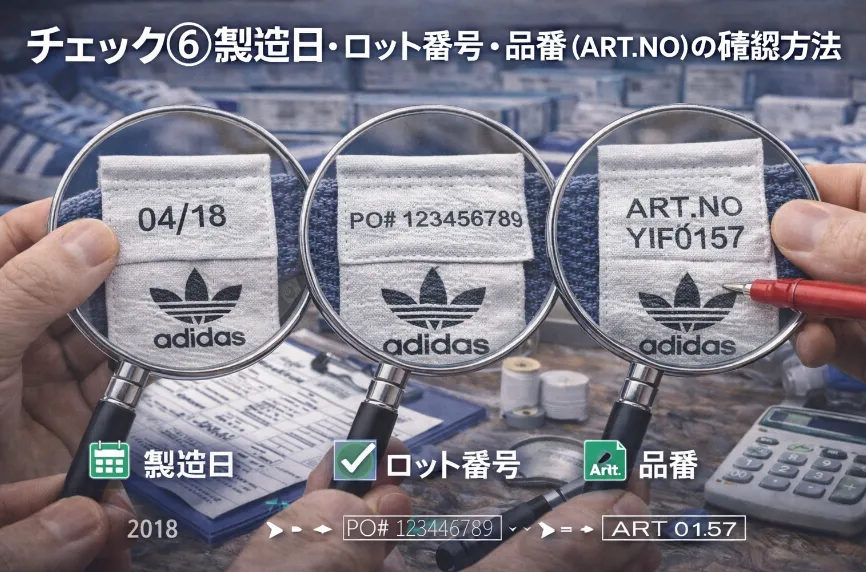 8. チェック⑥ 製造日・ロット番号・品番（ART.NO）の確認方法.webp