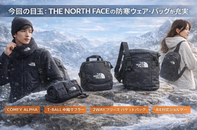 今回の目玉：THE NORTH FACEの防寒ウェア・バッグが充実.webp