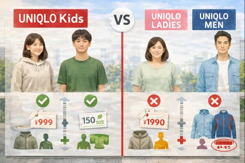4. レディース・メンズとの違い｜ユニクロ大人用との比較.webp