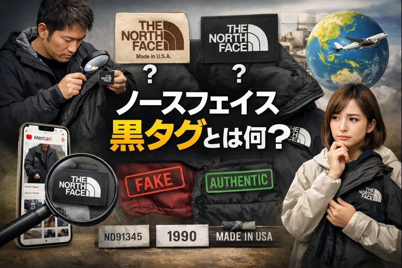 ノースフェイス黒タグとは何？ 本物・偽物の違い／年代別の意味／ 「黒タグ＝正規品？」と誤解されやすいポイントまで完全整理