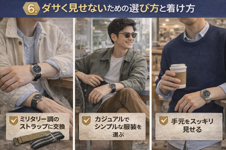 6. ダサく見せないための選び方と着け方.webp