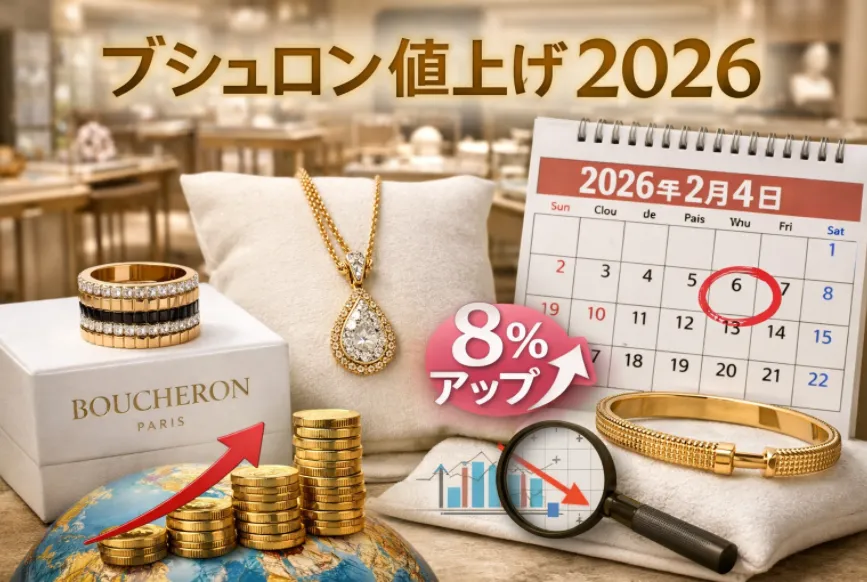 ブシュロン値上げ2026【確定】｜2月4日価格改定の対象商品・値上げ率と過去推移まとめ