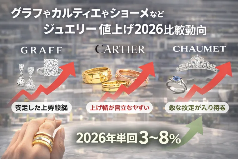 6. グラフやカルティエやショーメなどジュエリー 値上げ 2026比較動向.webp