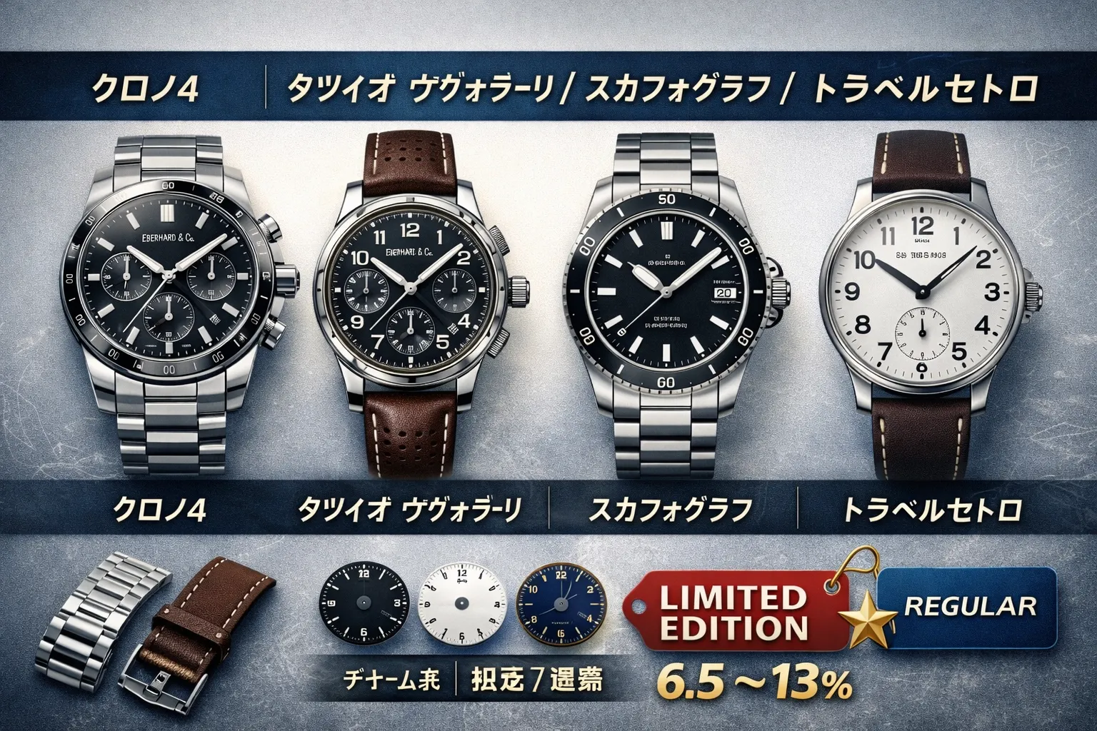 3. 対象モデル分析｜クロノ4／タツィオヌヴォラーリ／スカフォグラフ／トラベルセトロ.webp