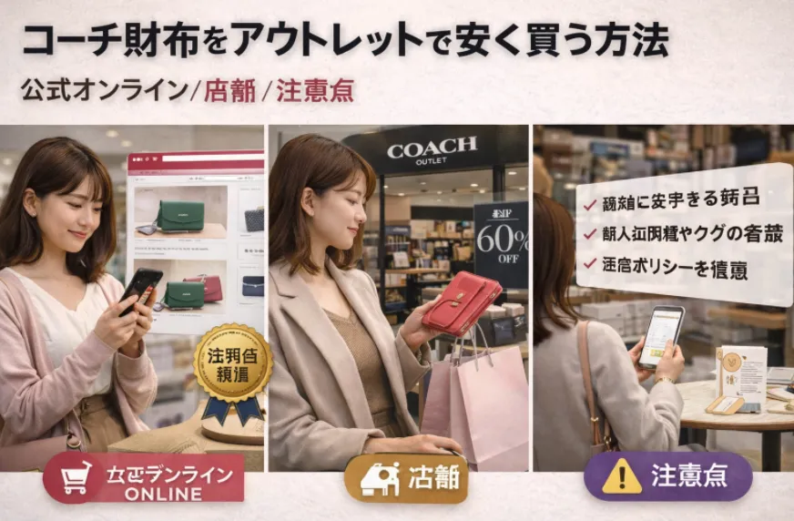 9. コーチ財布をアウトレットで安く買う方法｜公式オンライン／店舗／注意点.webp