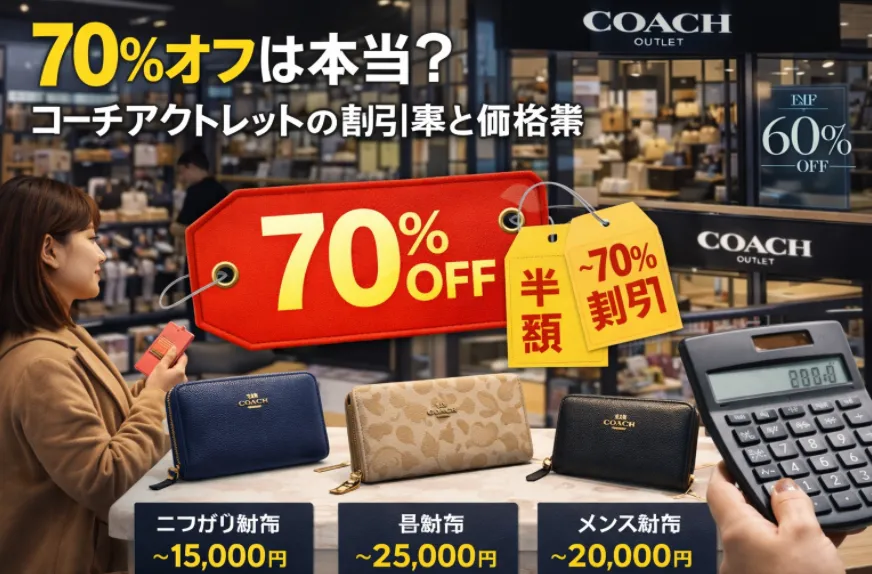 5. 70%オフは本当？コーチアウトレットの割引率と価格帯（目安）.webp