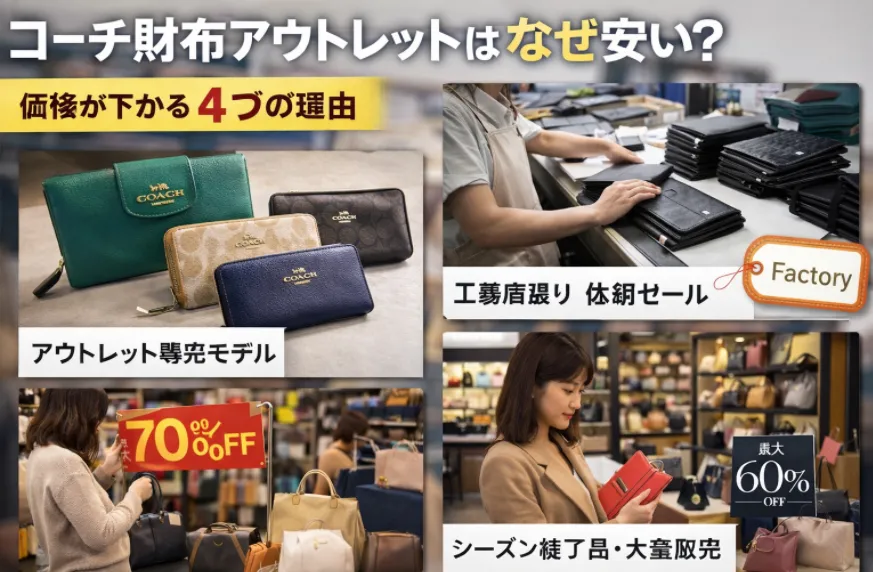 2. コーチ財布アウトレットはなぜ安い？価格が下がる4つの理由.webp