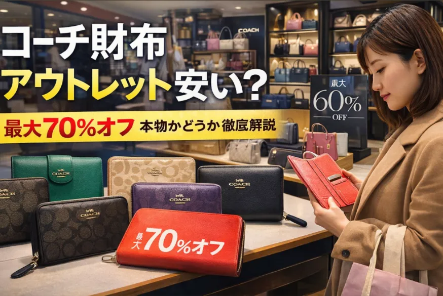 コーチ財布アウトレットはなぜ安い？本物かどうか・70%オフで買う方法を解説