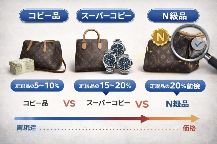 4. スーパーコピー・コピー品・N級品の違い.webp