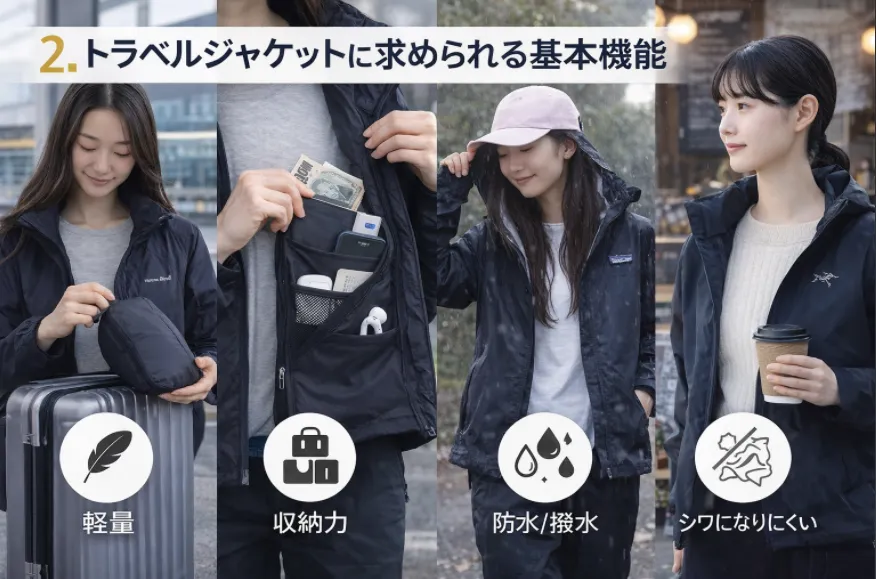2. トラベルジャケットに求められる基本機能.webp